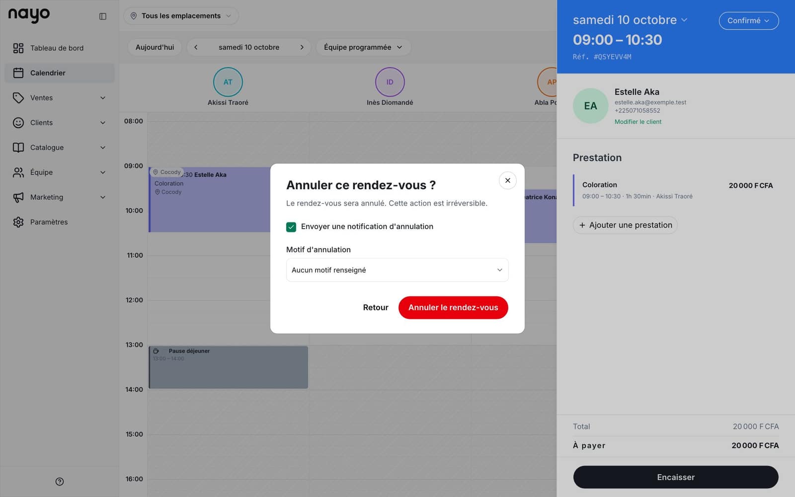 Annulation dans le délai