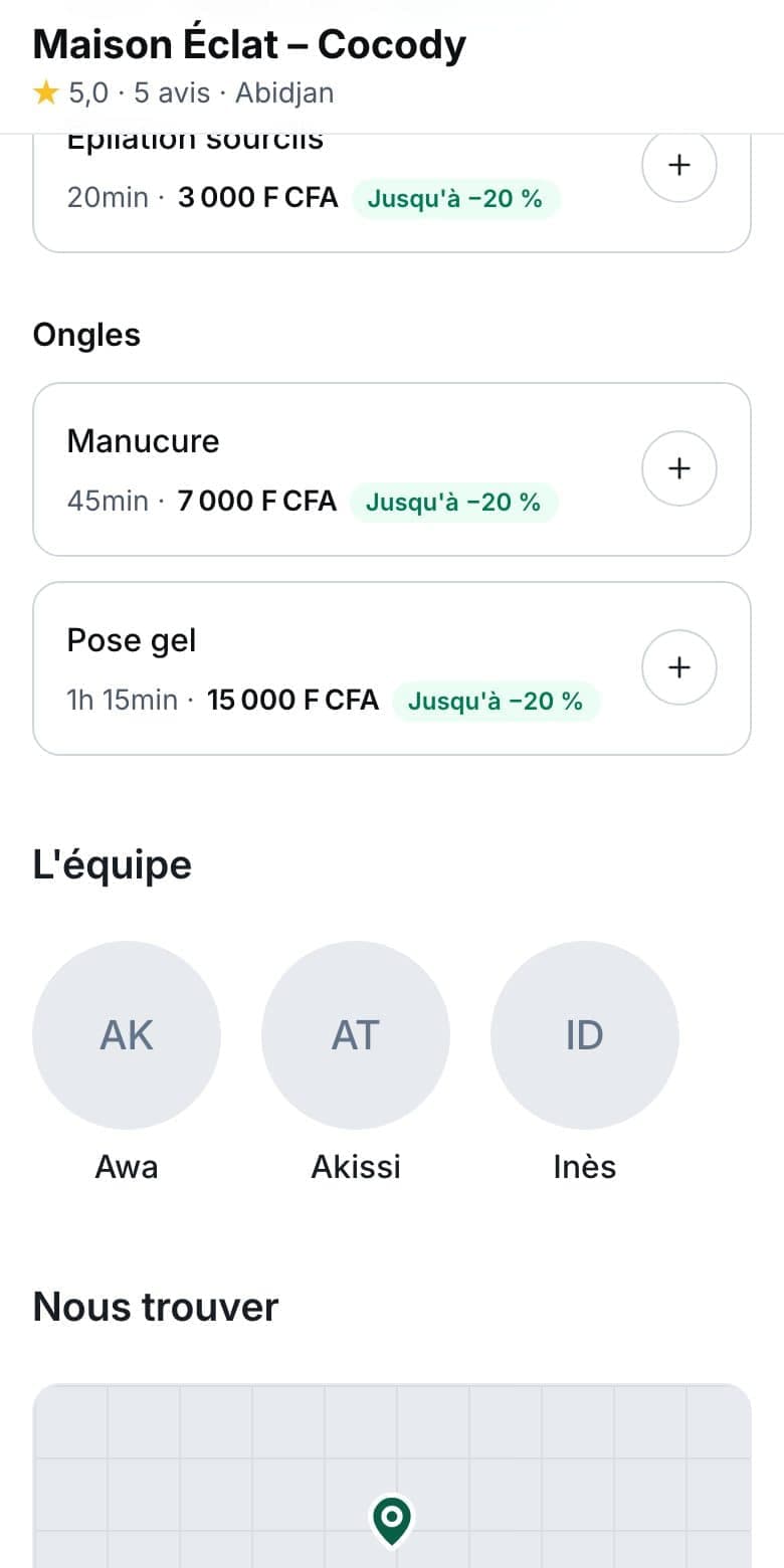 Section Notre équipe