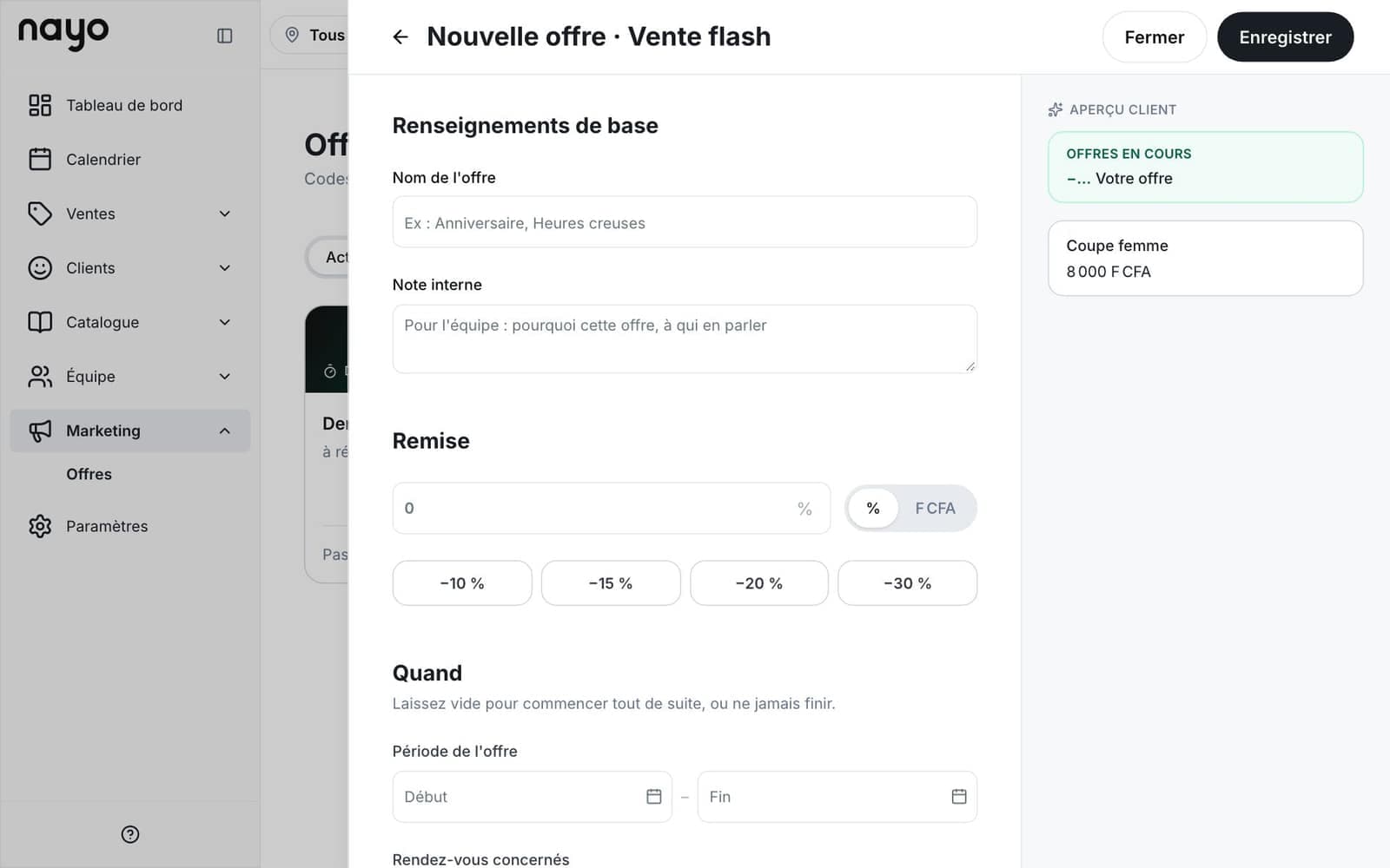 Vente flash